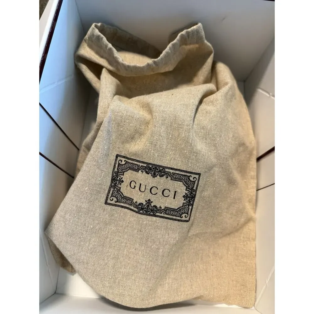 Gucci GG Logo Corduroy Baseball Cap Brown Tan Hat Size Medium 58 Cut Tags